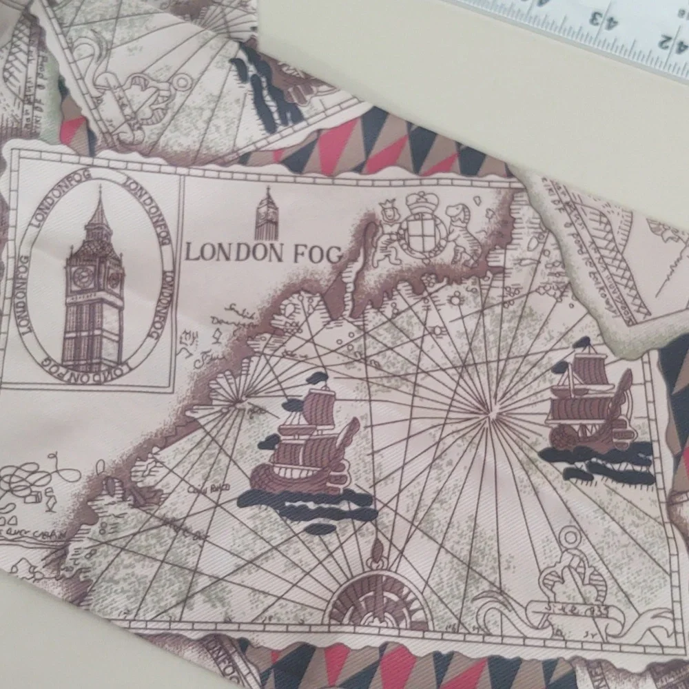 Vintage London Fog Nautical Print Scarf